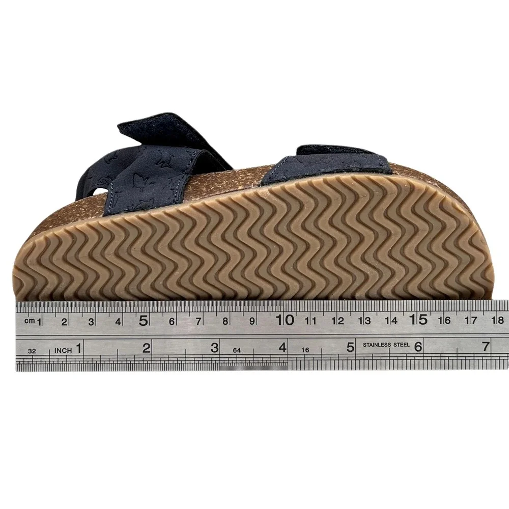 Carter's Toddler‎ Boys Slip-on Sandals Sz 10 Navy Blue Adjustable Straps Comfort